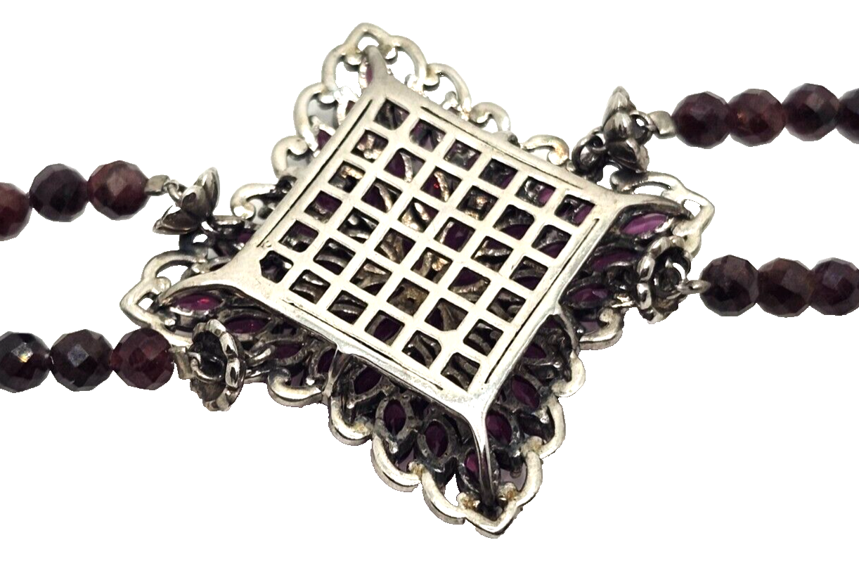 12.9ct Rhodolite Garnet & Sterling Silver Toggle Bracelet image 5