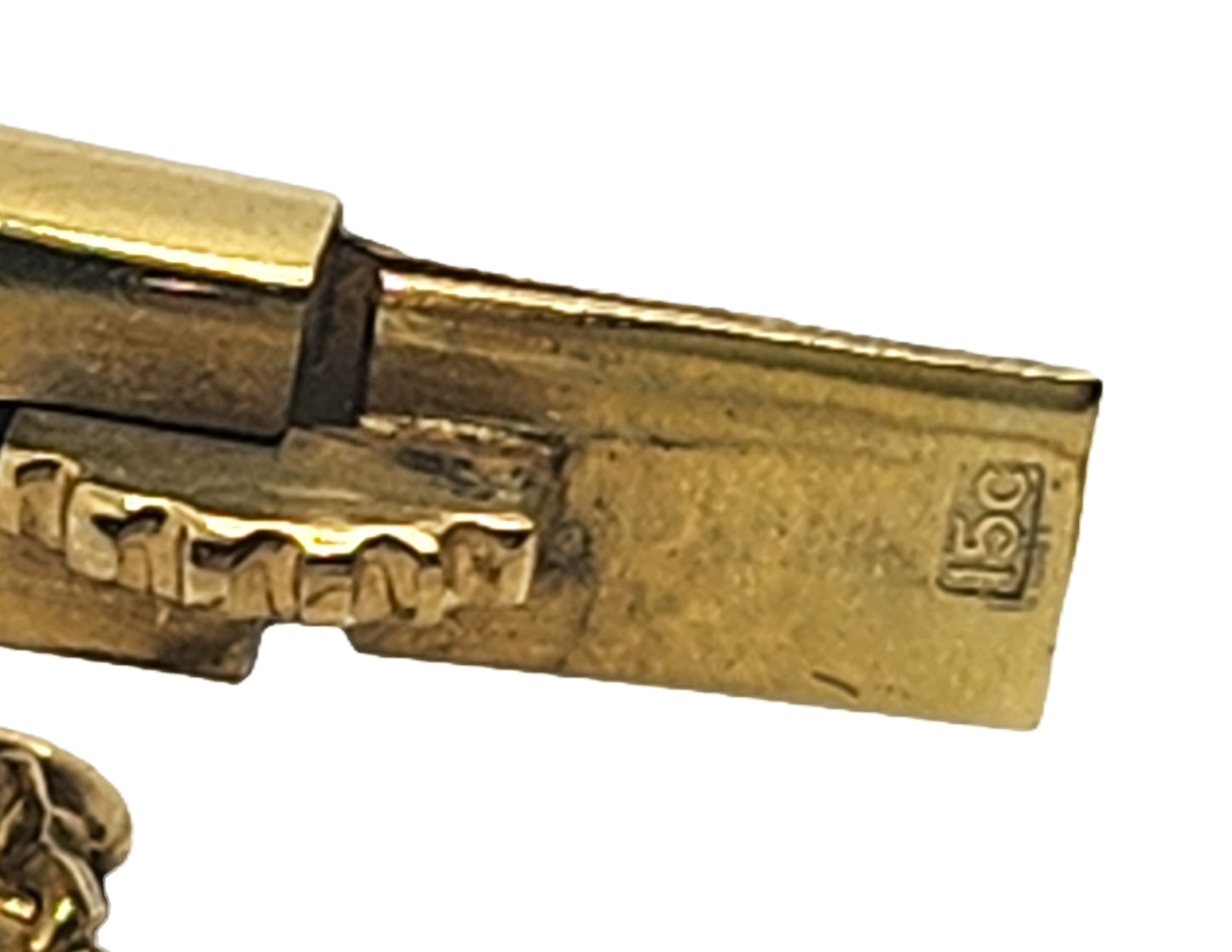 Antique Victorian Emerald & Diamond 15k Yellow Gold Bangle Bracelet image 9