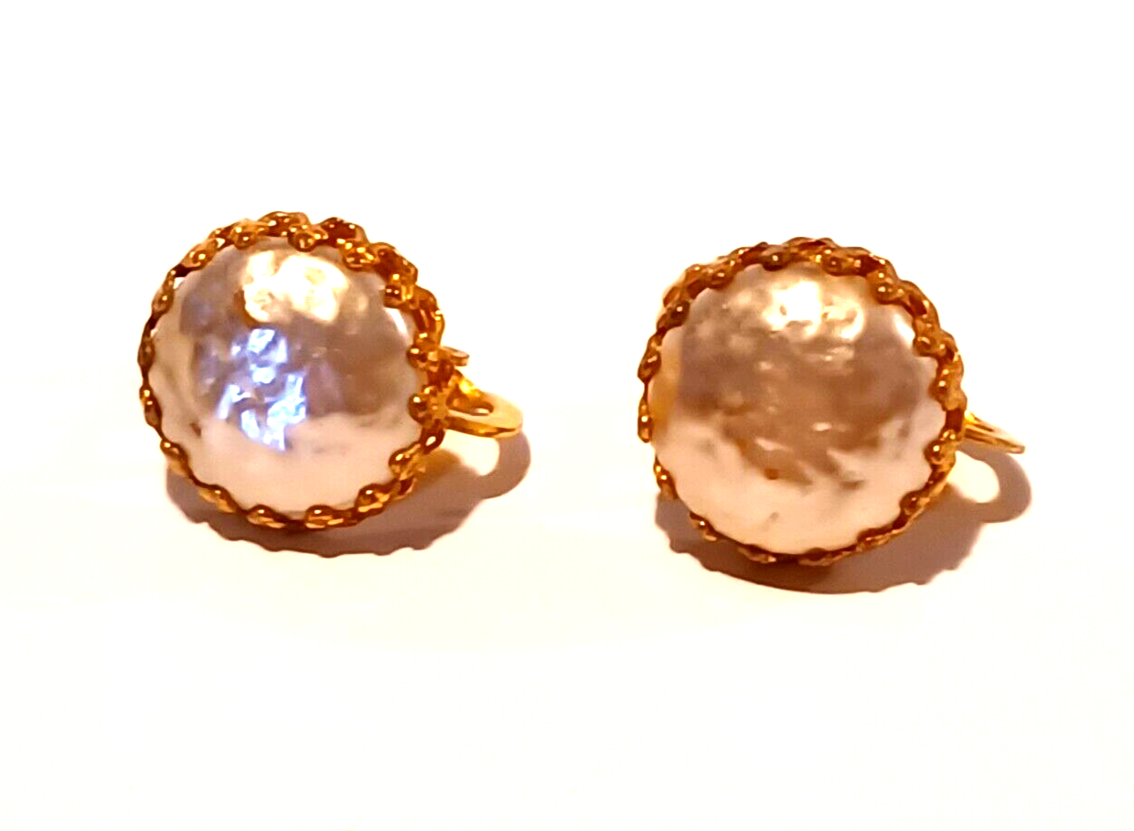 RARE Vintage Miriam Haskell 4pc Pearl & Goldtone Set Signed image 7