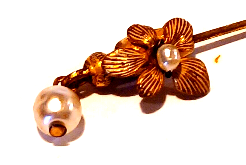 RARE Vintage Miriam Haskell 4pc Pearl & Goldtone Set Signed image 15