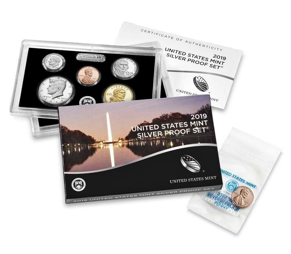 2019 S US Mint Silver Proof Set - 11 Coins COA Original Box image 0