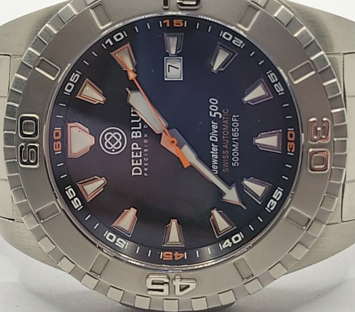 Deep Blue Swiss Automatic Bluewater Diver 500 Abalone Dial image 1
