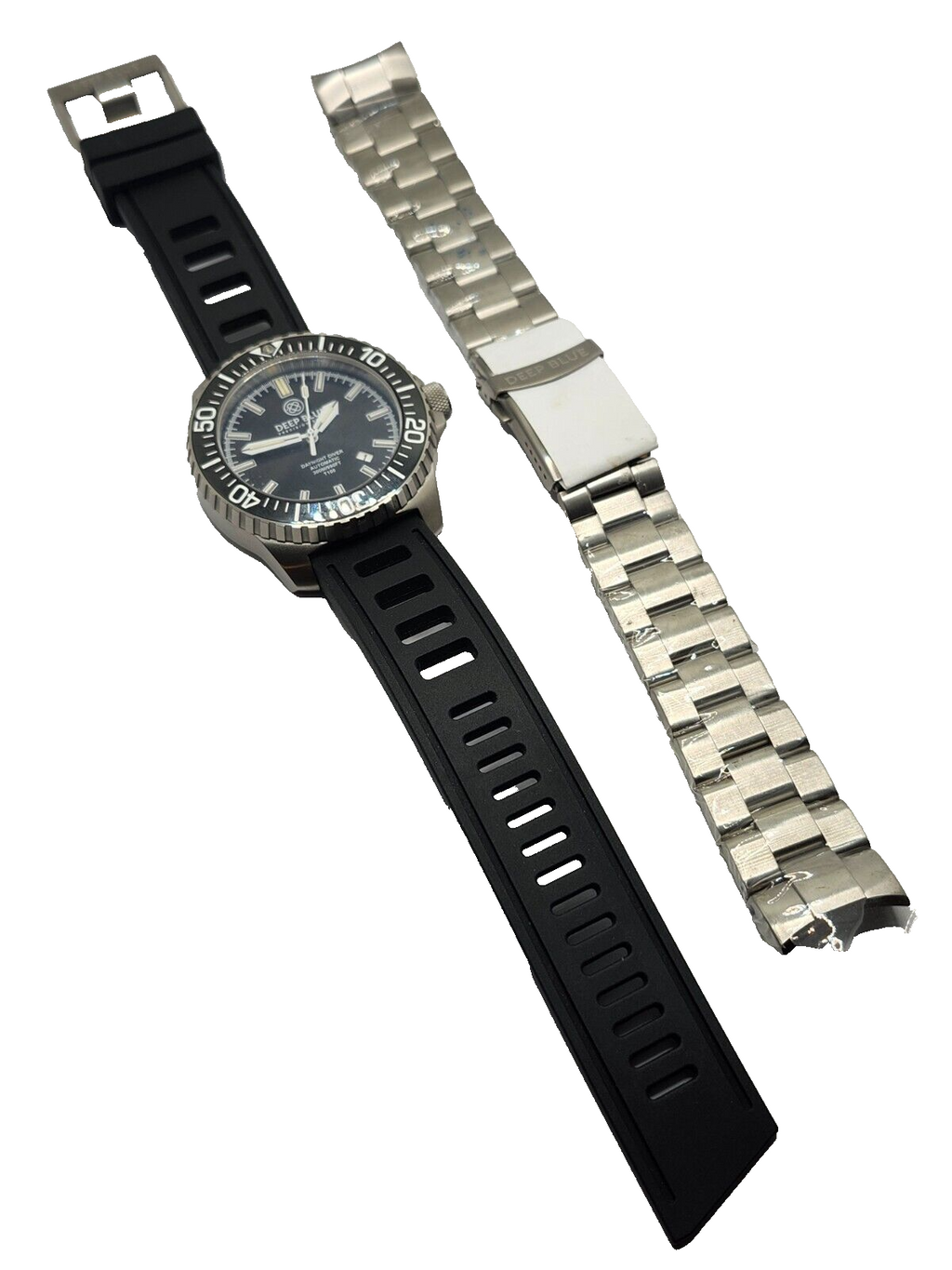 NEW! Deep Blue Daynight 65 T-100 Tritium Automatic Men's Dive Watch w/ 2 bands image 4