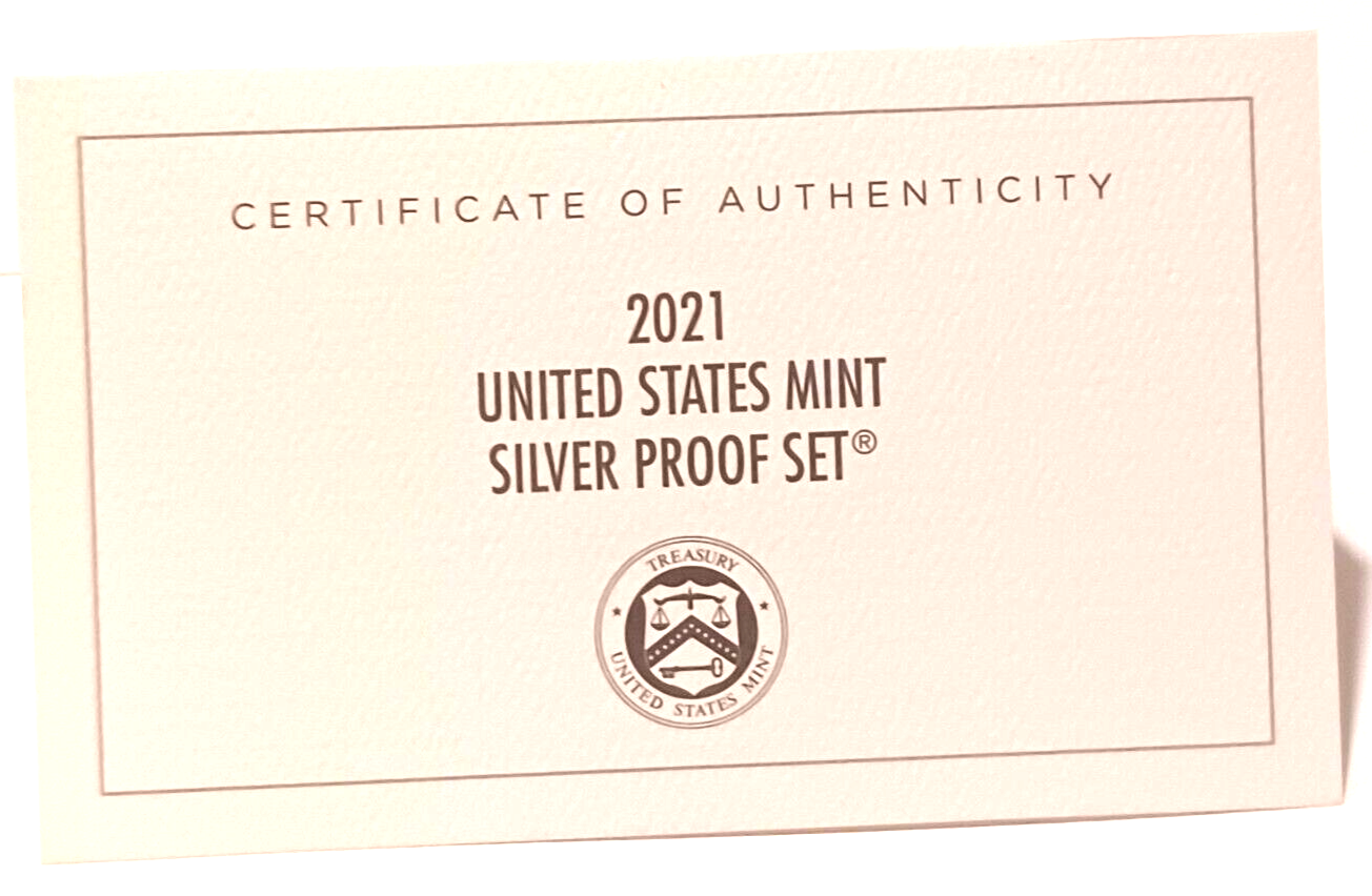 2021 United States Mint Silver Proof Set 7 Coin Set w/ COA image 6