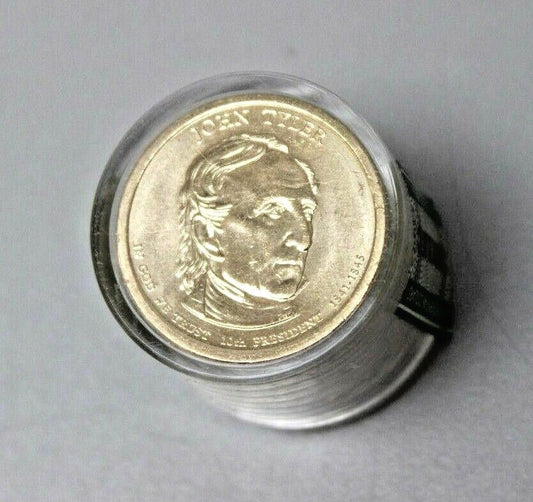 Danbury Mint John Tyler Presidential Dollar Coin Roll of 12 Uncirculated image 0