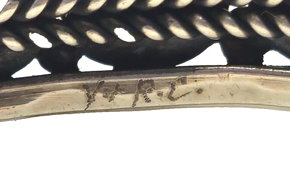 Native American Navajo 5 Turquoise & Sterling Silver Cuff Bracelet Signed image 8