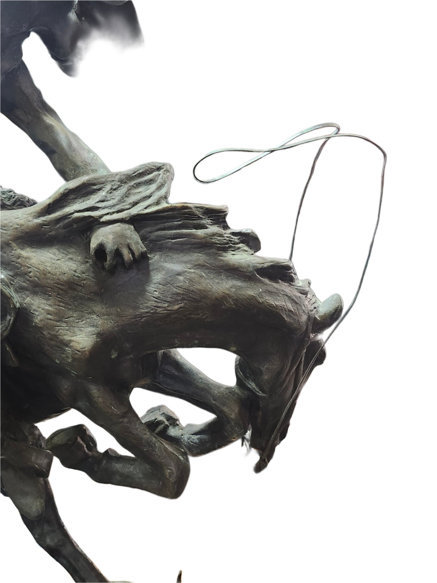 Frederic Remington Bronze Statue Titled "Rattlesnake" 23" Tall image 8