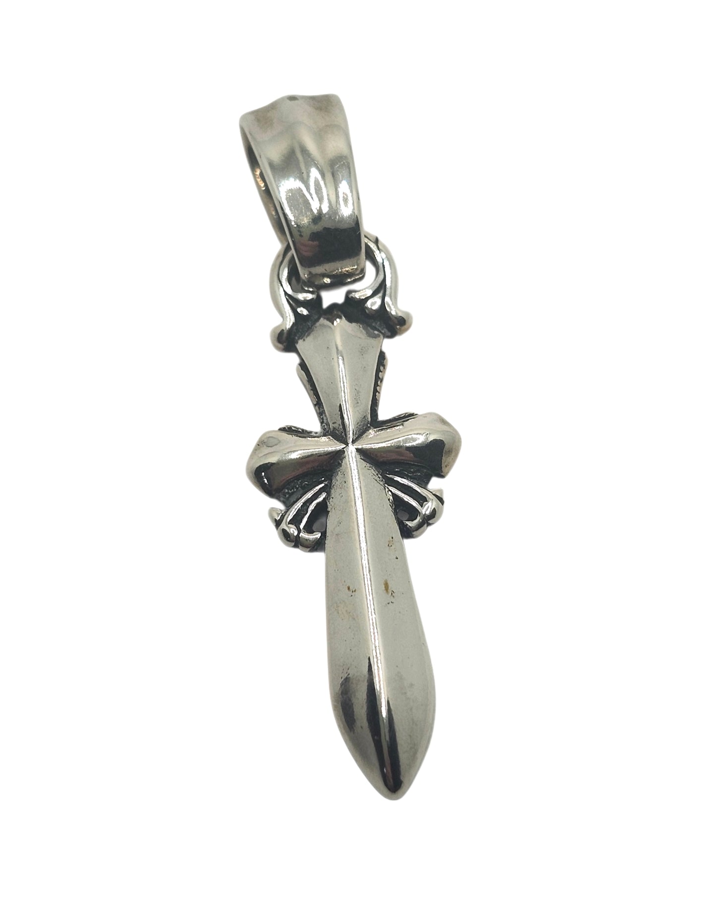 BWL Bill Wall Leather Sterling Saber Cross Pendant image 1