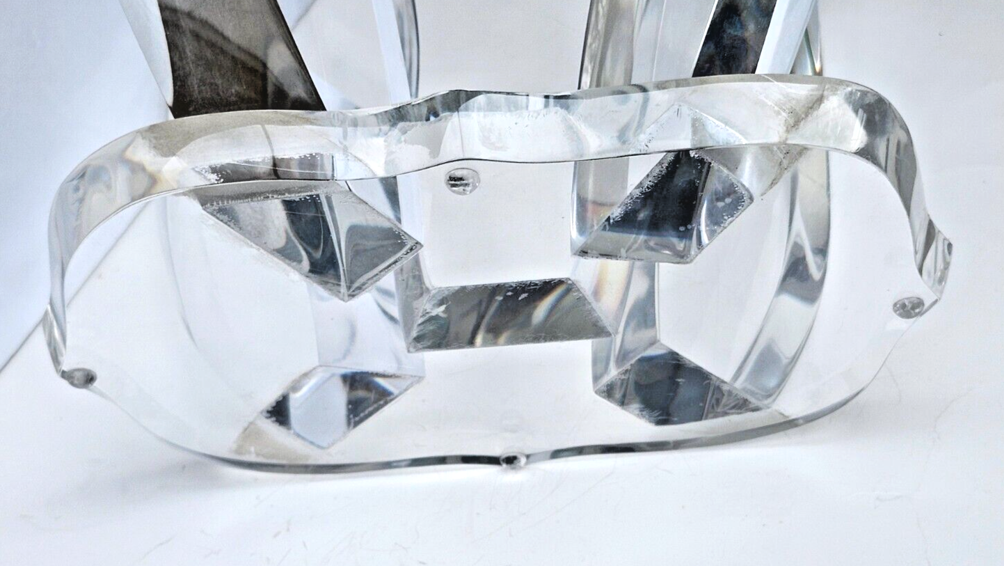 Large Mid Century Modern Abstract Fire Flames Lucite Sculpture Centerpiece image 8