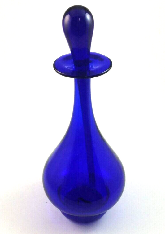Antique Bristol Cobalt Blue Perfume Bottle Signed image 0