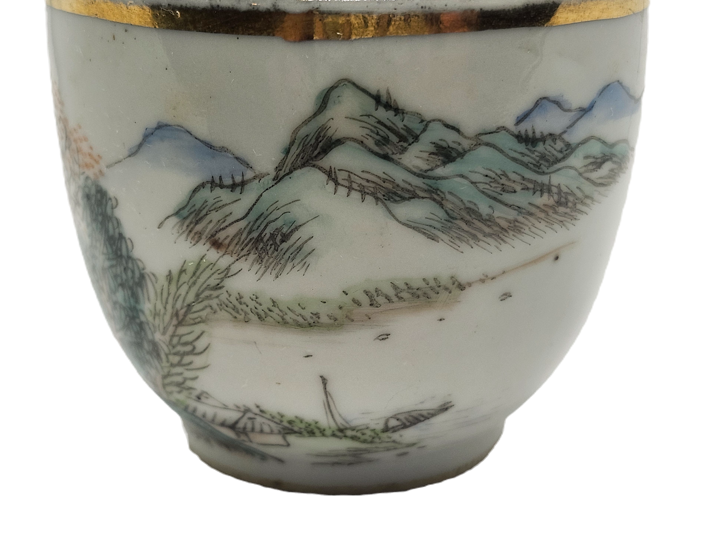 RARE Antique 20's Japanese Saki Wine Warmer Single Cup Set image 8