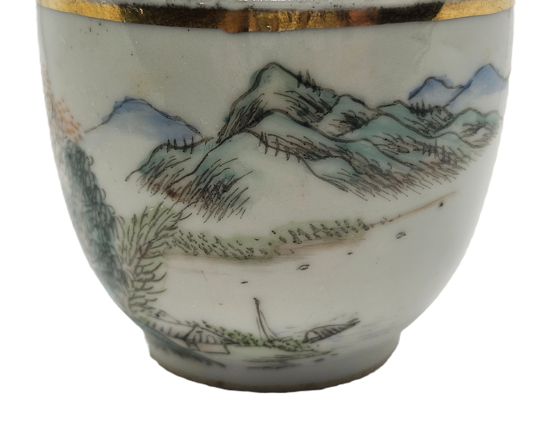 RARE Antique 20's Japanese Saki Wine Warmer Single Cup Set image 8