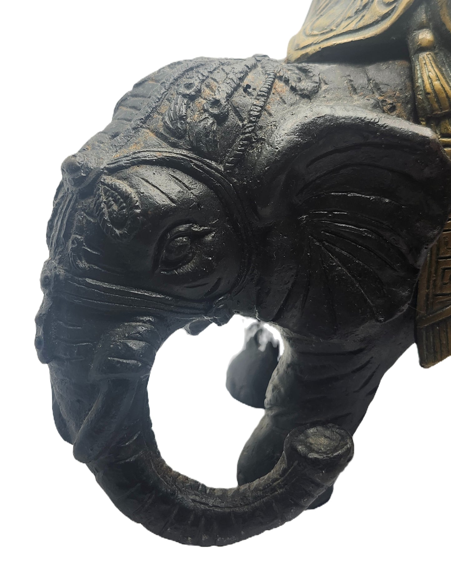 Antique19th Century Cast Iron & Brass Elephant of India Figurine image 1