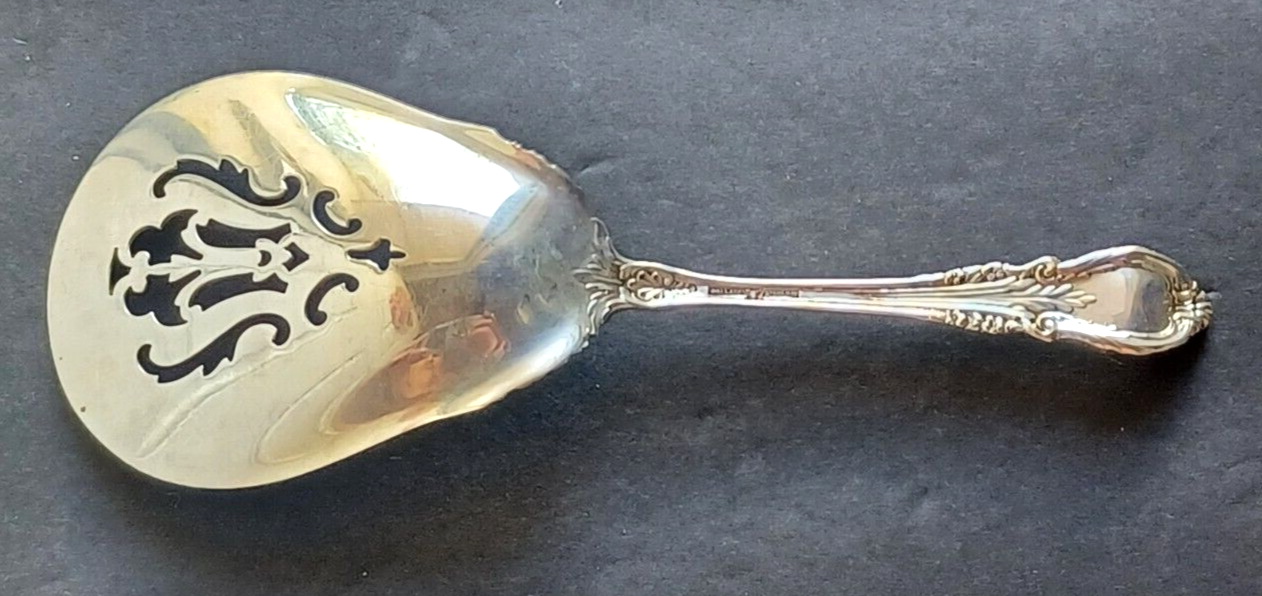 Sir Christopher by Wallace Sterling Silver Solid Bon Bon Spoon w/ Pierced Bowl image 4