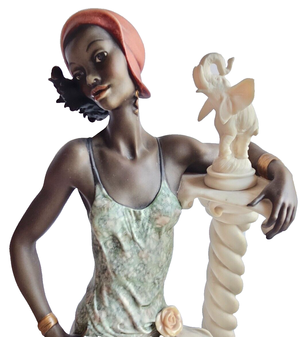 RARE! Giuseppe Armani 194C Mahogany Limited Edition Figurine " Lady w/ Elephant" image 3