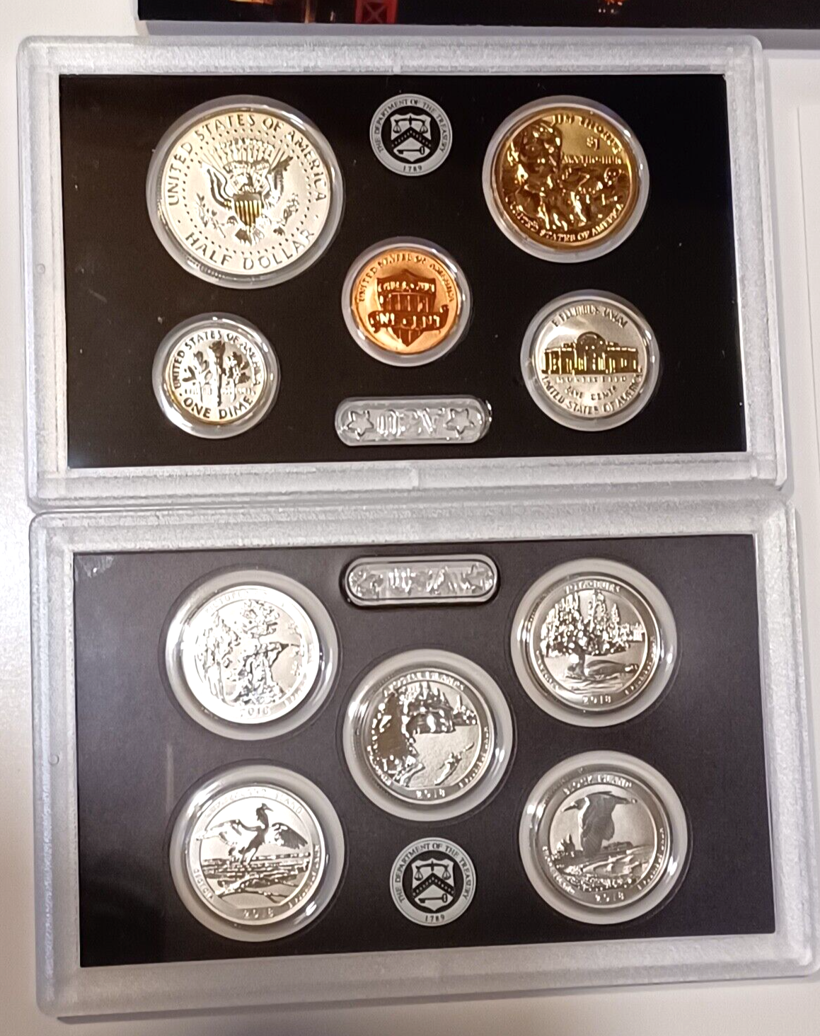 2018 S US Mint Silver Reverse Proof Set - 10 Coins w/ Box & COA image 2