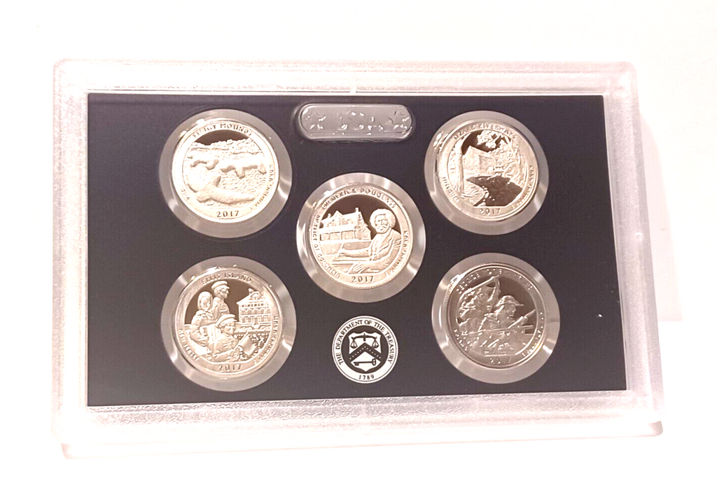 2017 S US Mint Silver Proof Set - 10 Coins COA Original Box image 5