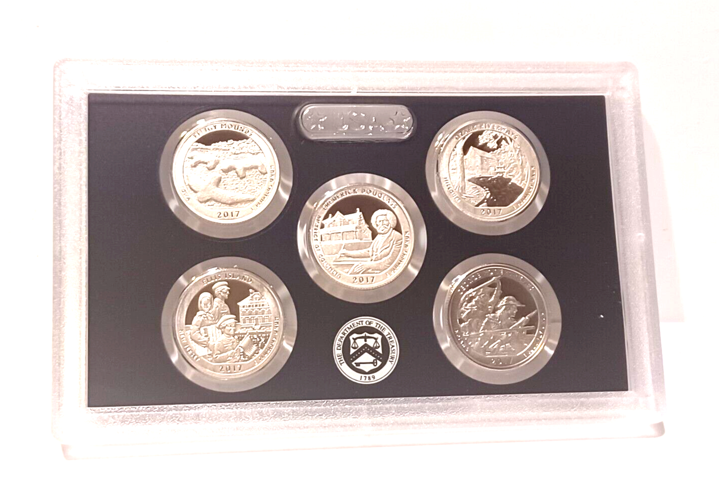 2017 S US Mint Silver Proof Set - 10 Coins COA Original Box image 5