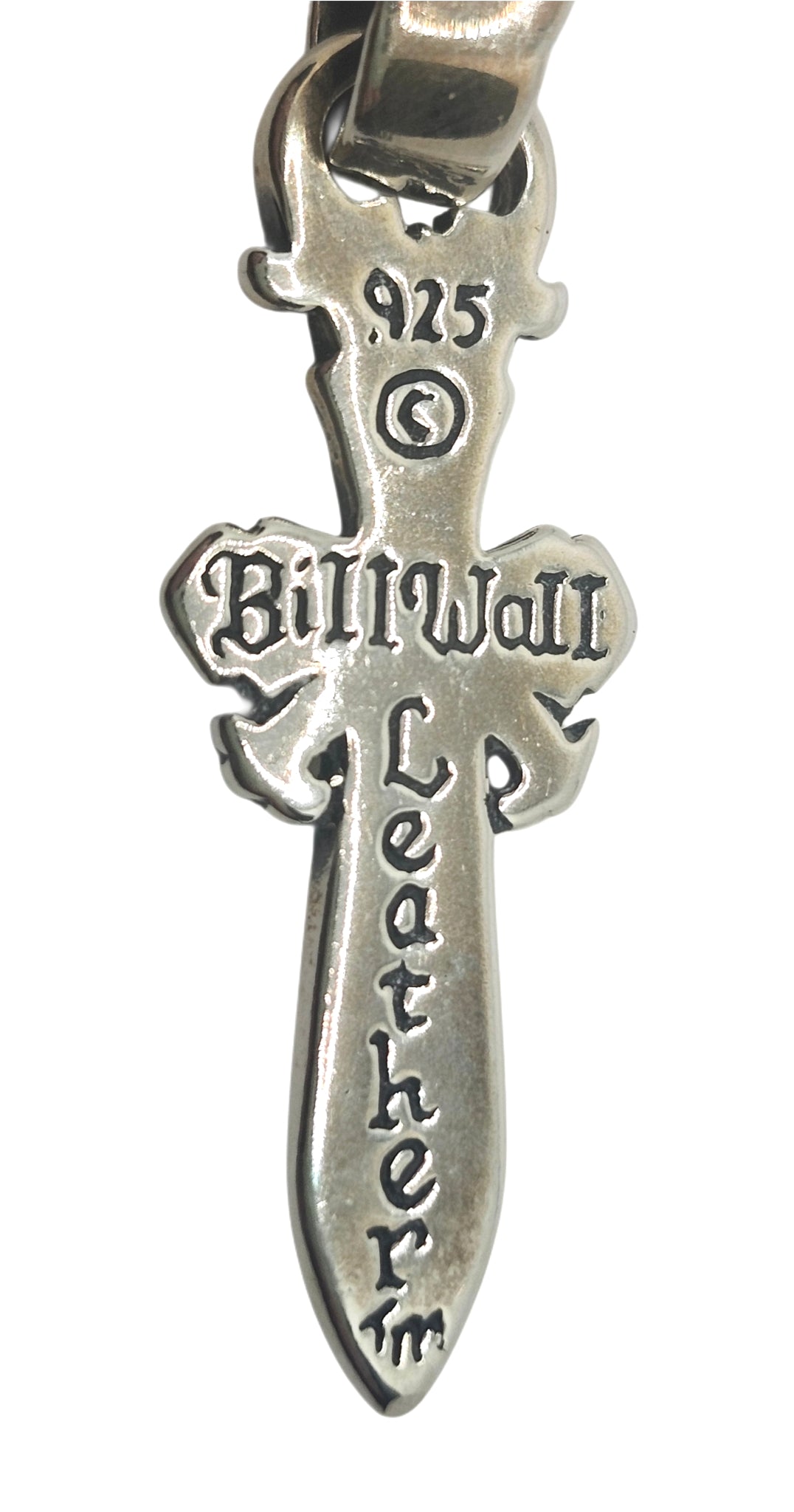 BWL Bill Wall Leather Sterling Saber Cross Pendant image 4