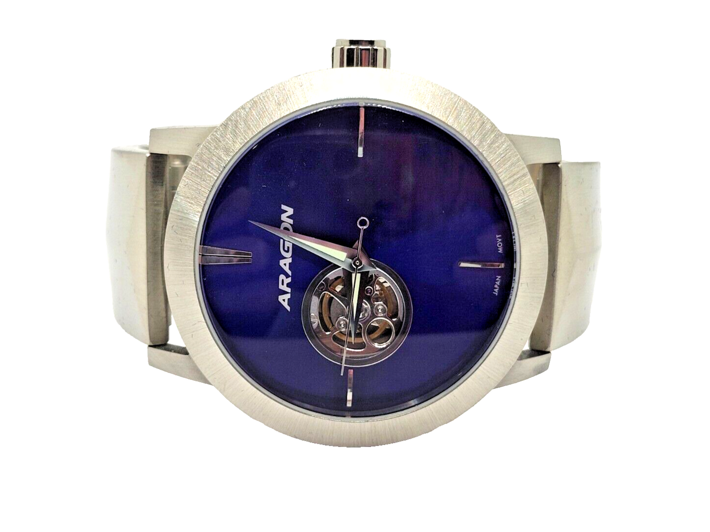 Aragon A191 Blue Ultra Open Heart Automatic Men's Watch in Box image 2