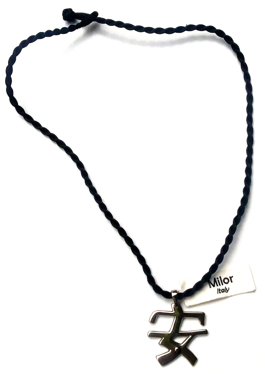 NEW! Milor Stainless Steel & 18K Gold Peace Pendant Necklace image 1