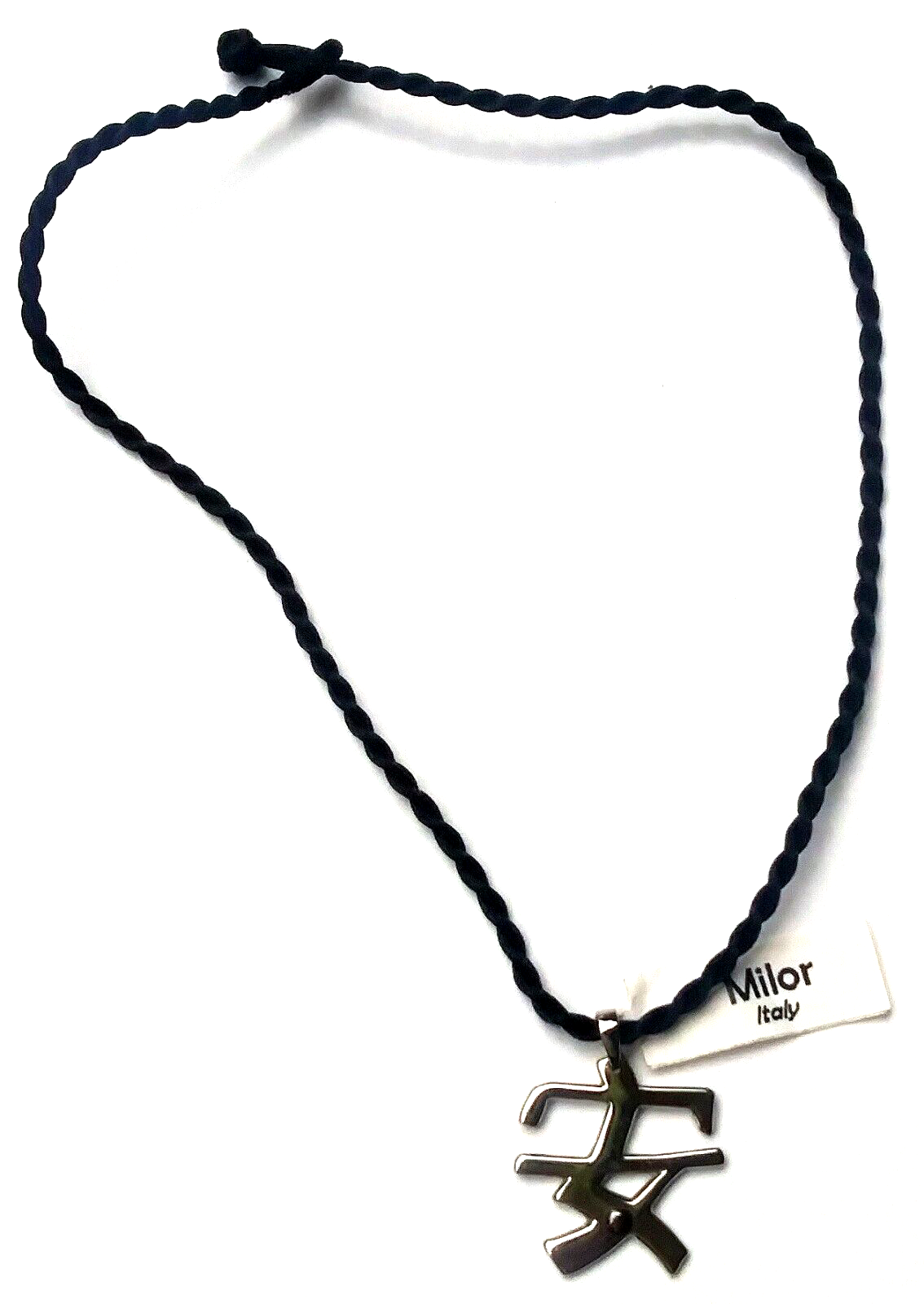 NEW! Milor Stainless Steel & 18K Gold Peace Pendant Necklace image 1