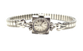 Vintage Ladies Omega 14k White Gold & Diamonds Wrist Watch image 0