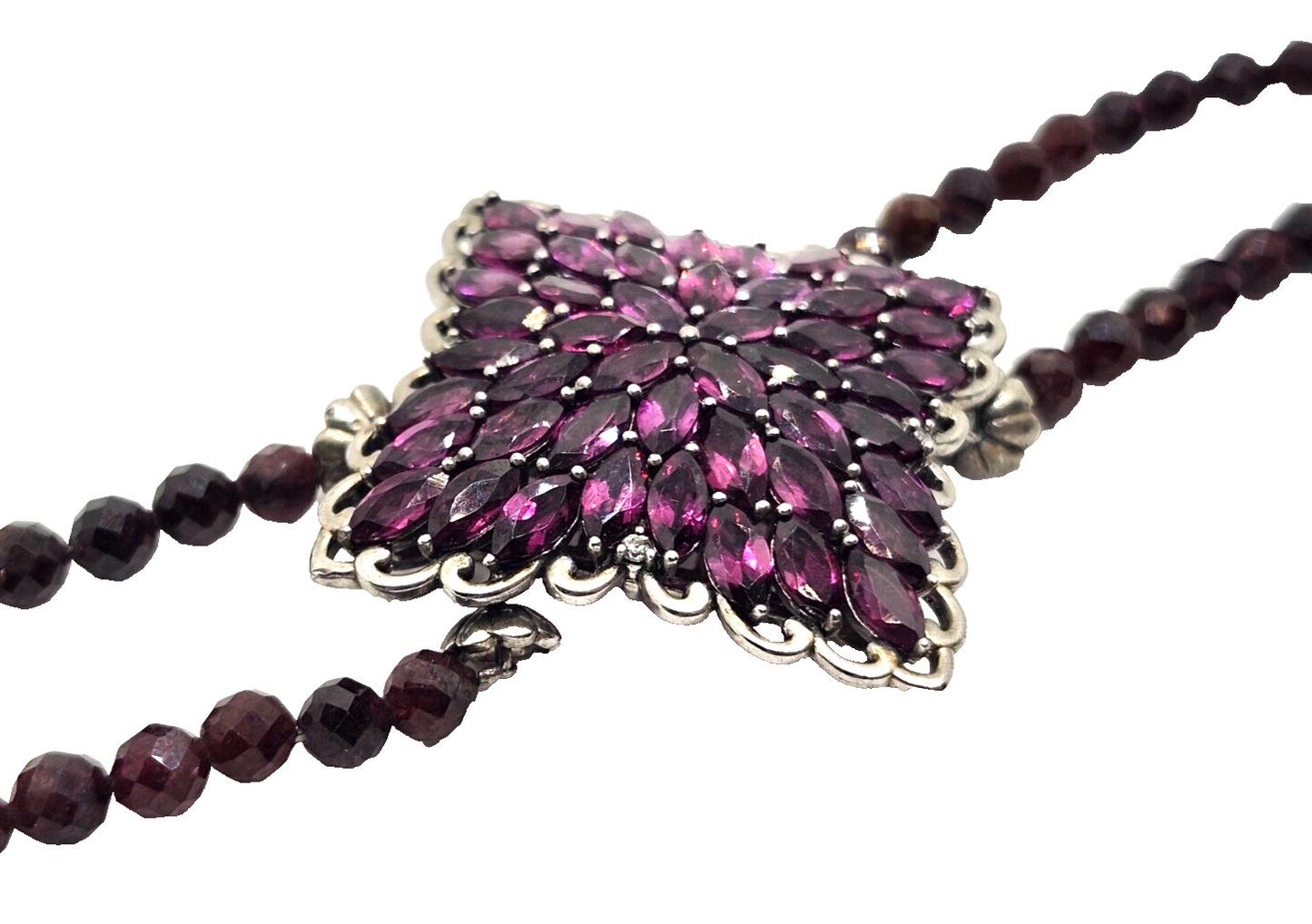 12.9ct Rhodolite Garnet & Sterling Silver Toggle Bracelet image 3
