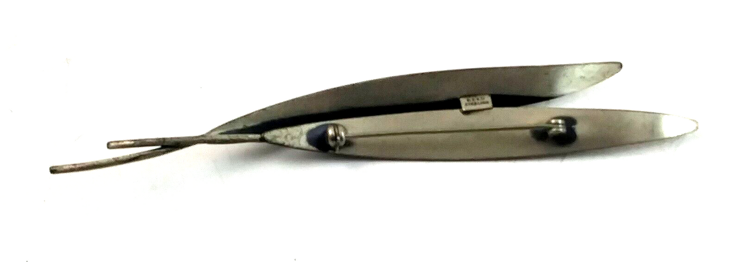 Vintage Mid Century Modern Sterling Beau Bracelet Pin & Earrings Set image 6