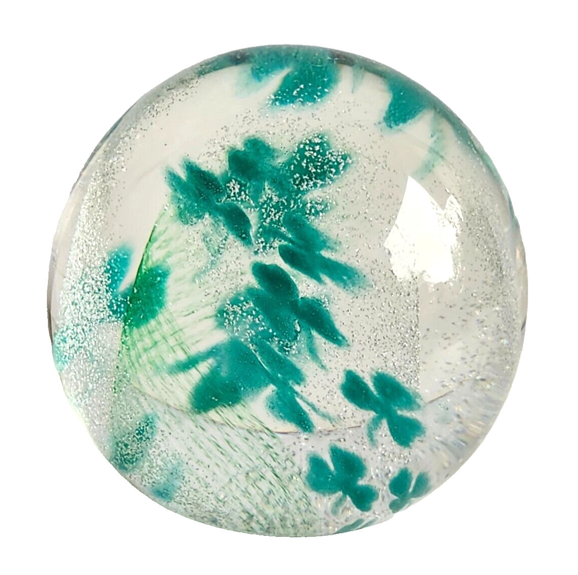 Caithness "Shamrock" Glass Paperweight Scotland #W37616 image 2
