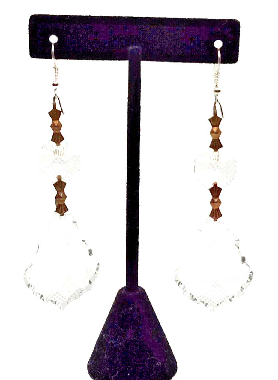 Hand Made Vintage Chandelier Crystal Dangle Drop Earrings image 6