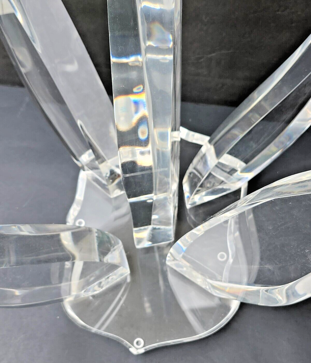 Large Mid Century Modern Abstract Fire Flames Lucite Sculpture Centerpiece image 10