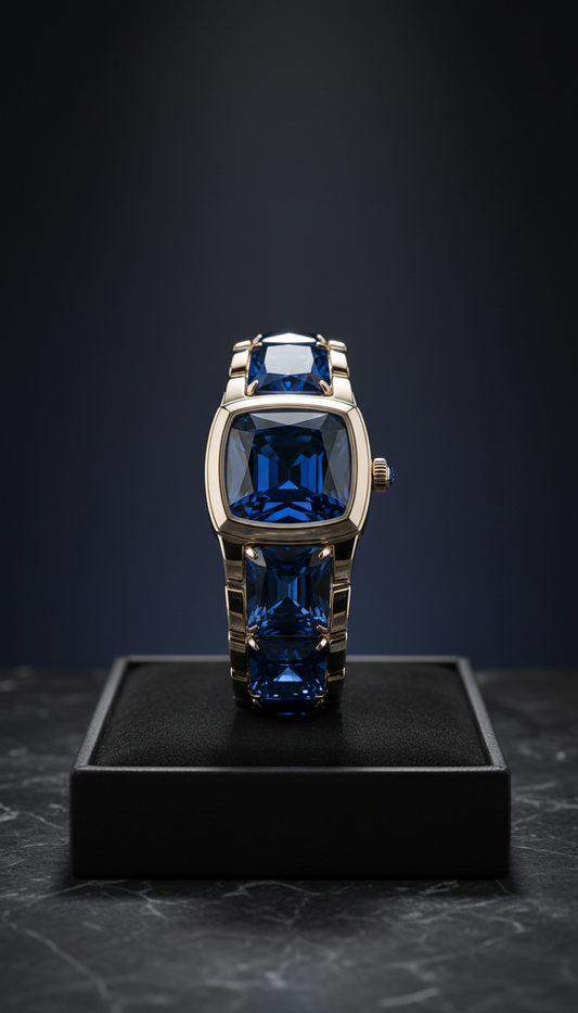 Sapphire Pavé Curb Chain Necklace