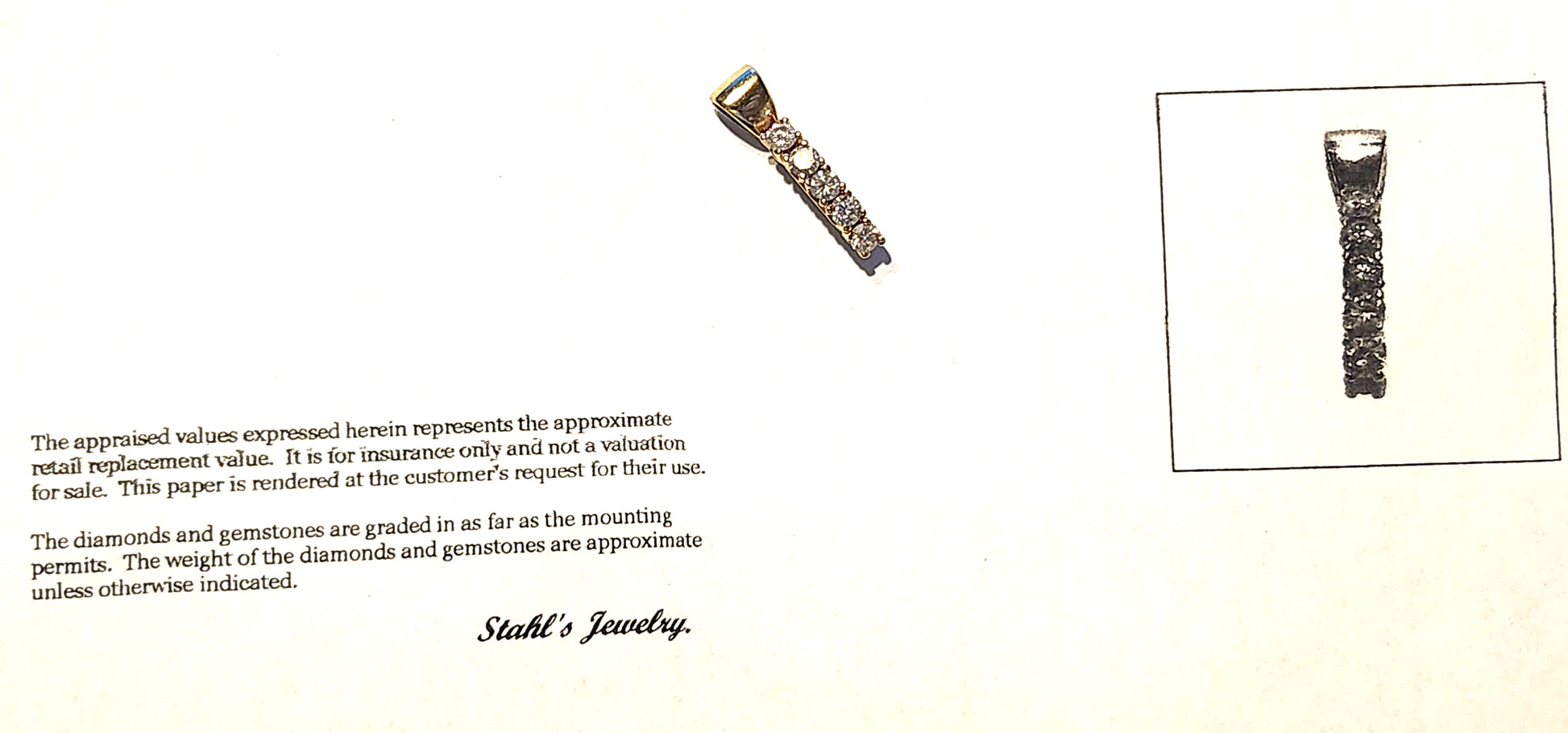 1cttw Round Diamond & 14k Yellow Gold Pendant 5-Stone image 8