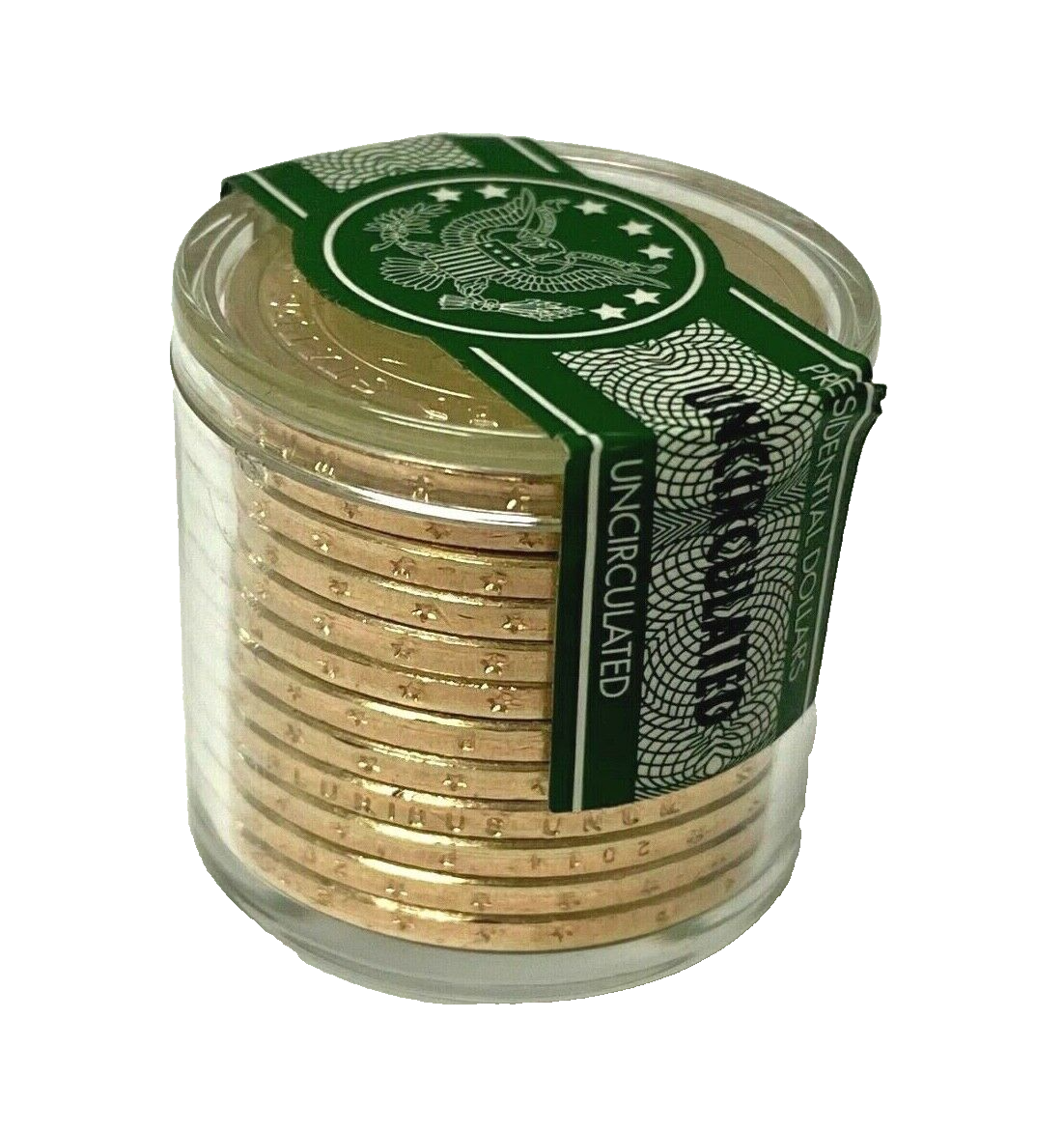 Danbury Mint William Henry Harrison Presidential Dollar Coin Roll of 12 Uncir. image 1