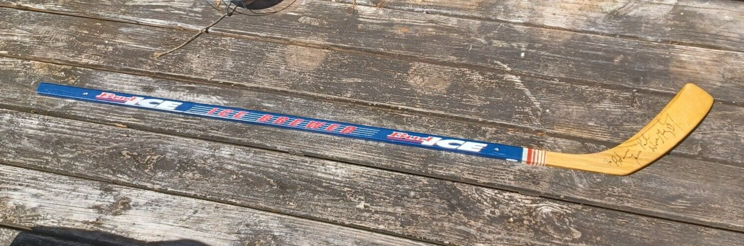 Very Rare One-Of-A-Kind Twice Signed Wayne Gretzky Autographed Hockey Stick L@@K image 8