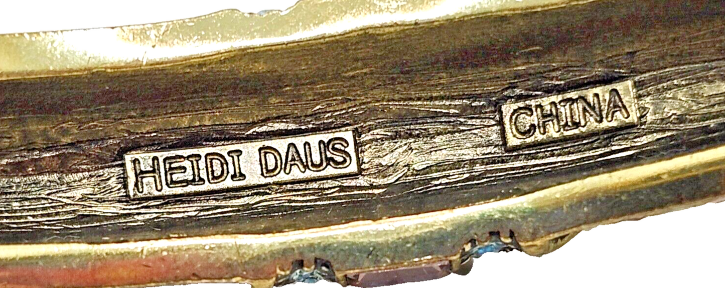 Heidi Daus Lavish Layers Double Hinged Cuff Bracelet ~ Purple & Blue image 7