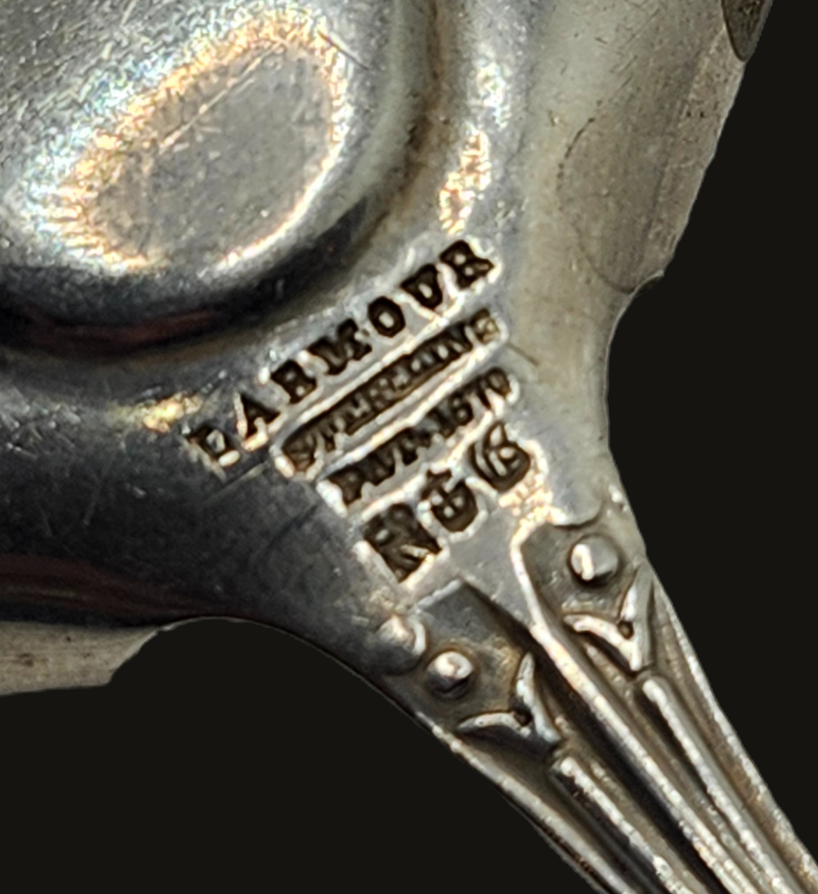 Antique Gorham Sterling Silver Louis XIV Croquette Server Mono C image 5