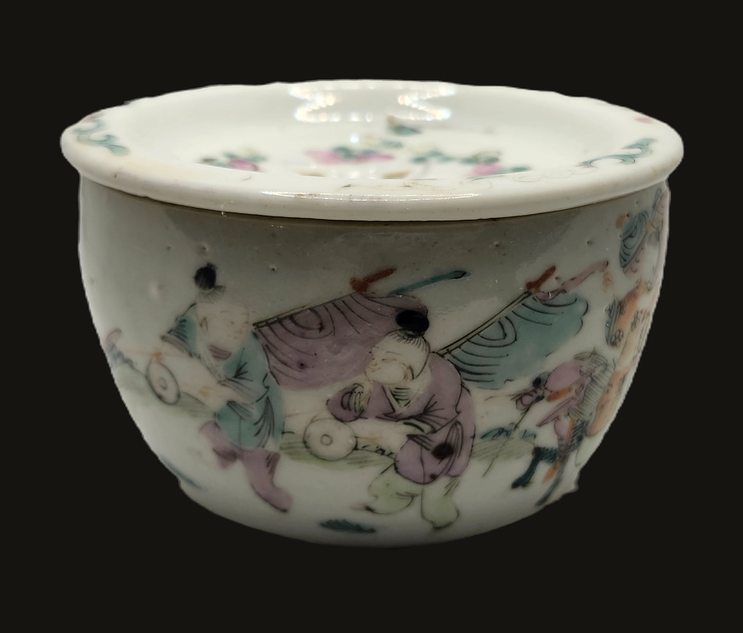 19th Century Chinese Famille Rose Porcelain Cricket Cage image 1