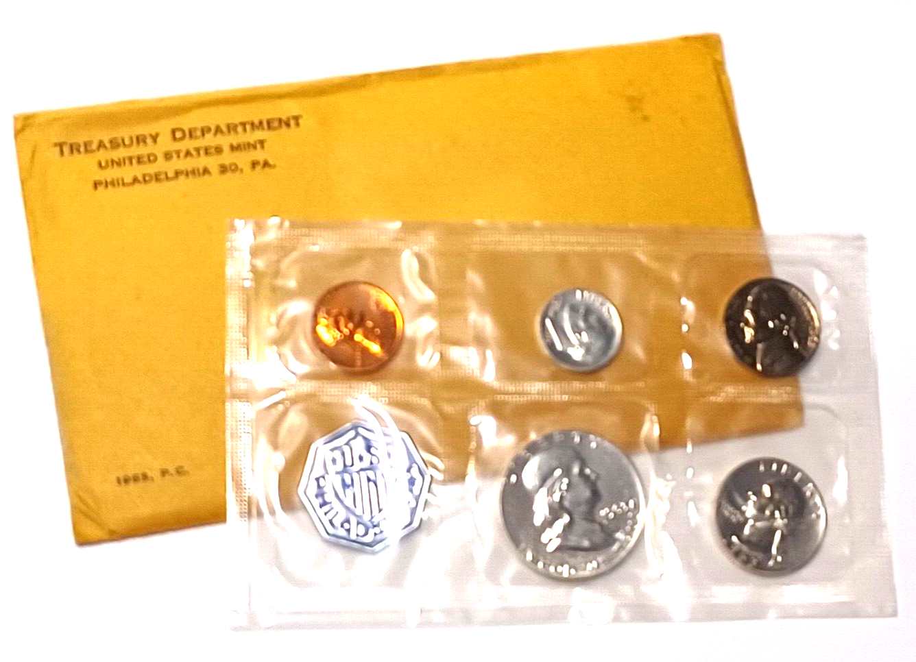 1963 U.S. Mint SILVER PROOF Set in Original Envelope image 0