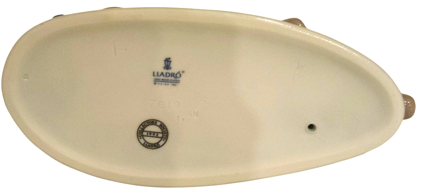 Retired Lladro #7619 Porcelain Figurine ALL ABOARD Boy w/ Train in Box image 4