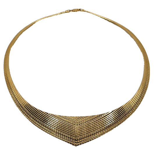 HSN Bellezza 18K Goldtone Diamond-Cut Cleopatra Choker Necklace image 0