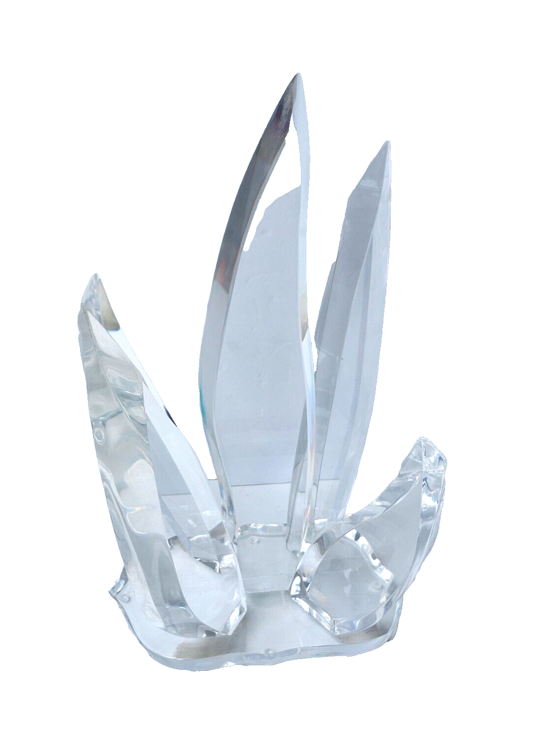 Large Mid Century Modern Abstract Fire Flames Lucite Sculpture Centerpiece image 6