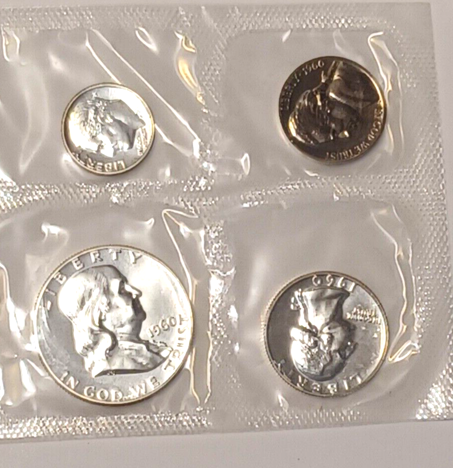 1960 U.S. Mint SILVER PROOF Set in Original Envelope image 3