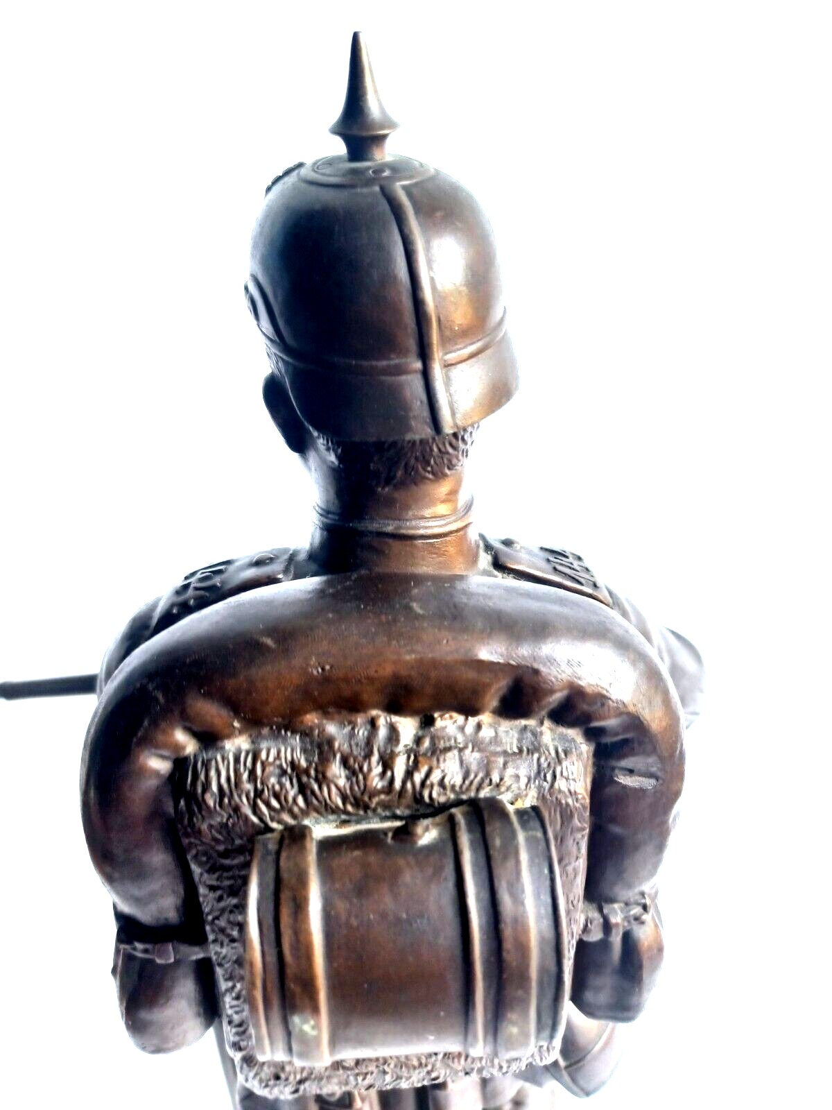 Antique Early 20th Century WWI German Soldier Bronze Sculpture Statue Signed image 10