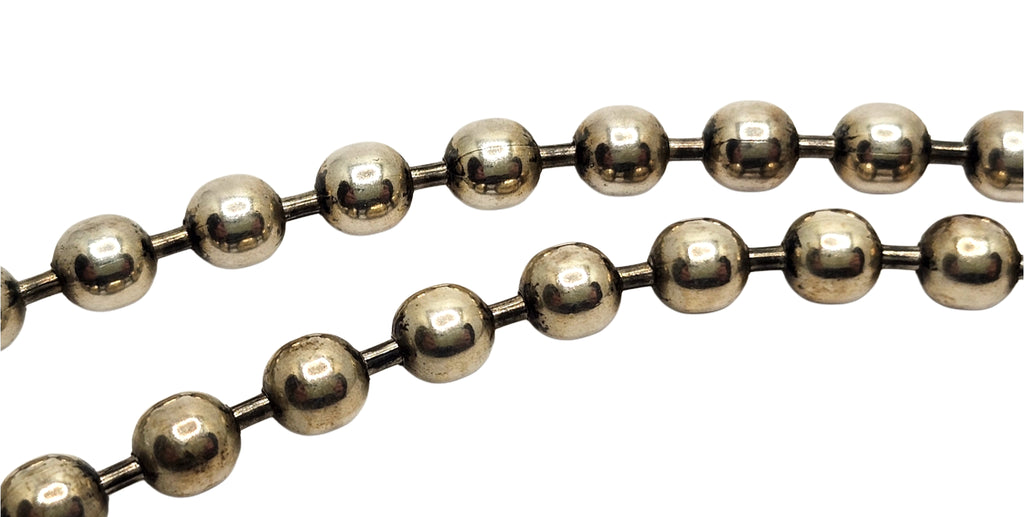 BWL Bill Wall Leather Sterling Ball Chain Necklace w/ Cross Basket image 3