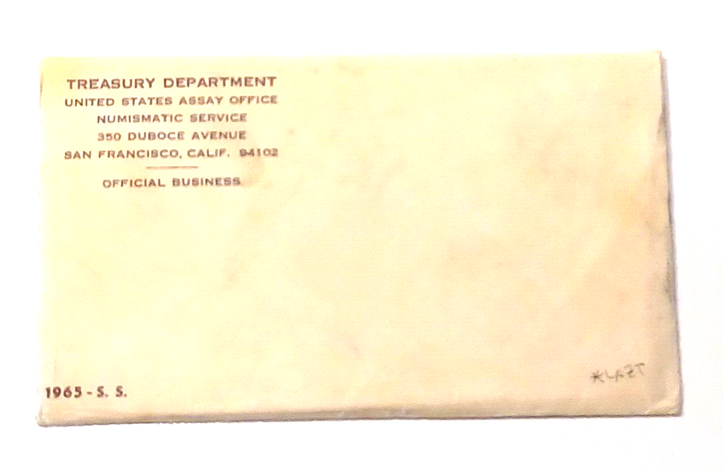 1965 U.S. Special Mint 40% SILVER PROOF Set in Original Envelope image 5