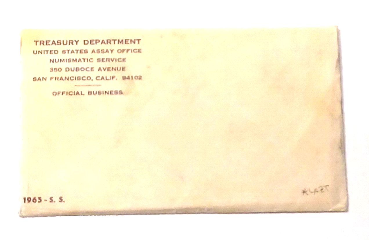1965 U.S. Special Mint 40% SILVER PROOF Set in Original Envelope image 5