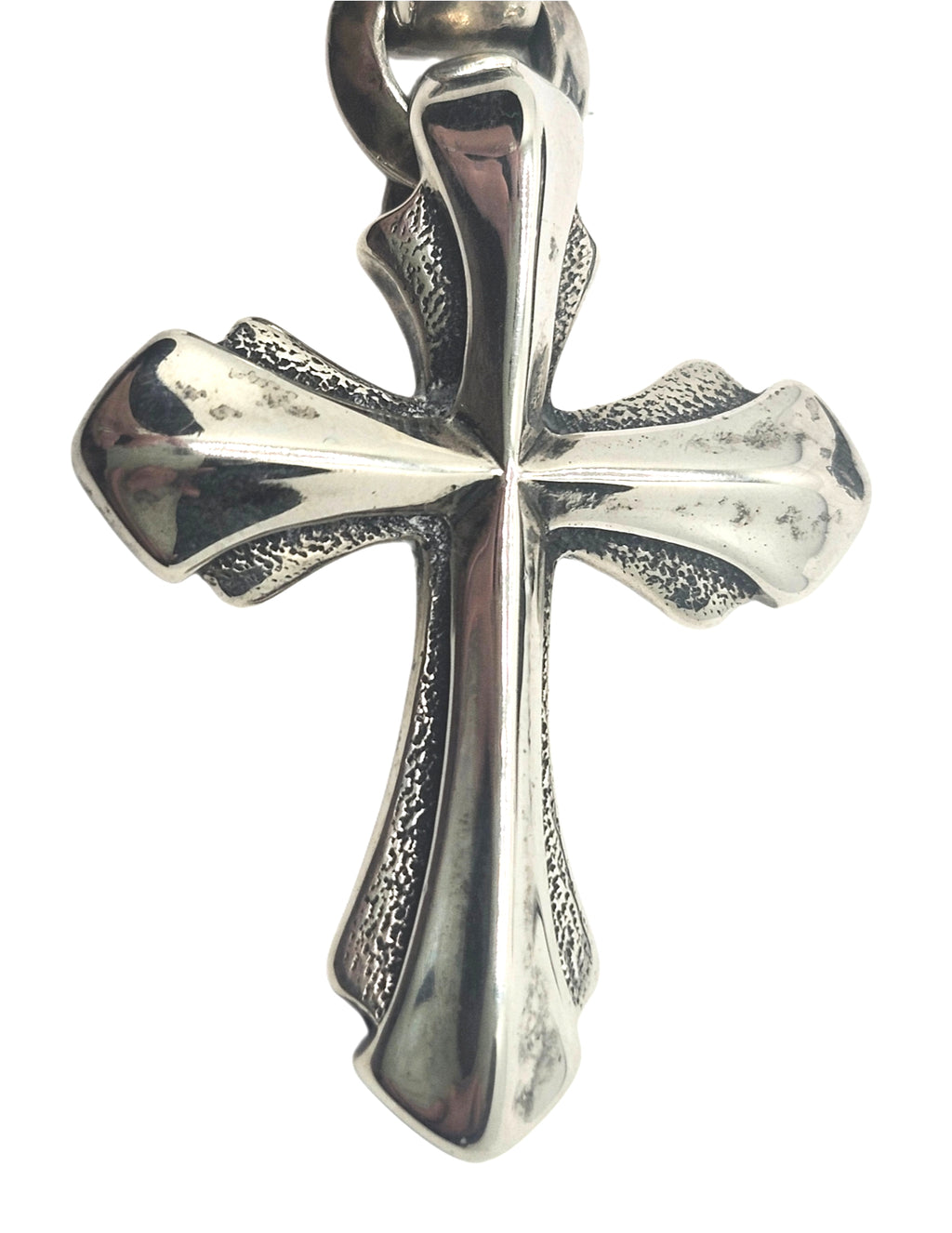 BWL Bill Wall Leather Malibu Sterling Large 2005 Cross Pendant w/ Lg Bail image 2