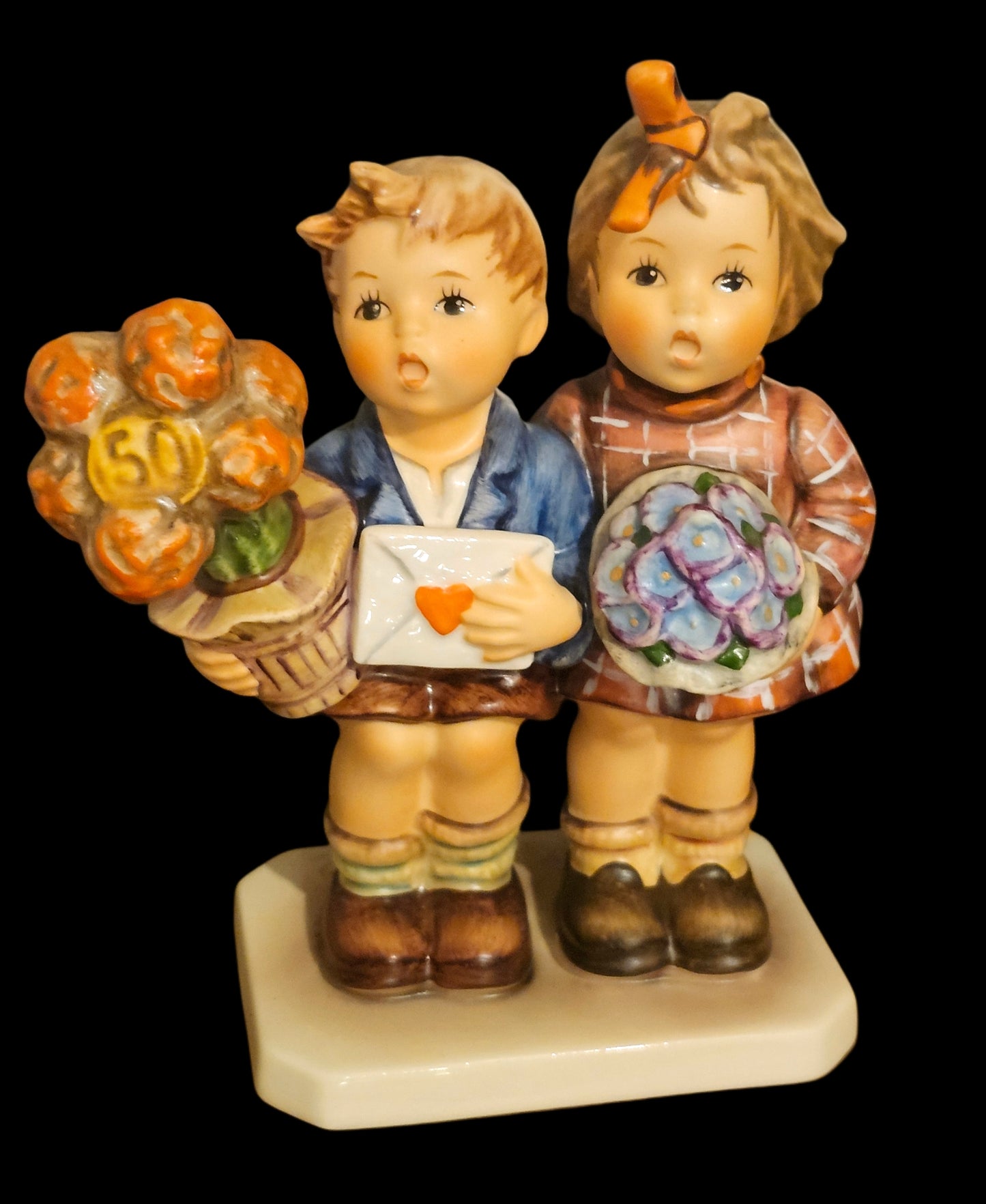 Hummel 50 Year Jubilee "The Love Lives On" Figurine #416 w/ Box & Display Stand image 1